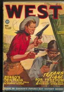 West 5/1946-Thrilling-hero pulp-Zorro-Johnston McCulley-Canadian variant-VG