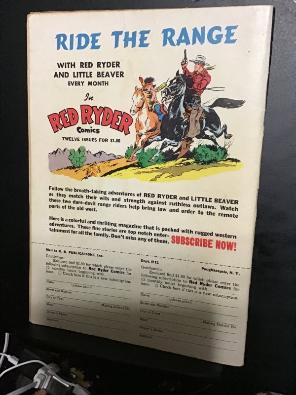 Red Ryder #89 (1950) Mid-Grade Red Ryder cattle Drive cover key!  FN Wow!