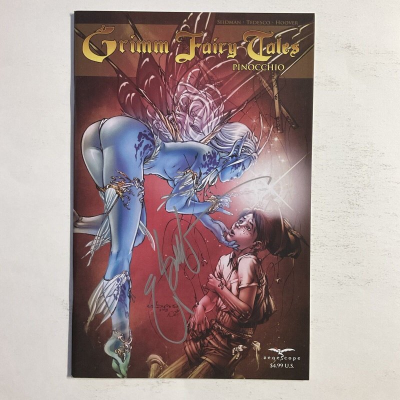 Grimm Fairy Tales Presents Pinocchio 2009 Signed by Eric Basulda Zenescope Nm