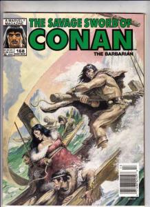 Savage Sword of Conan #168 (Dec-89) NM- High-Grade Conan