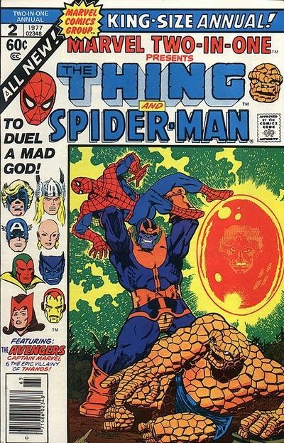 Marvel Two-In-One Annual #2 FN ; Marvel | the Thing Spider-Man Thanos