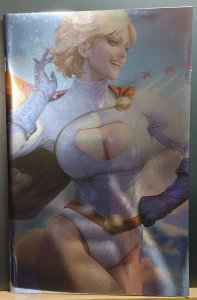 POWER GIRL SPECIAL #1 (STANLEY ARTGERM LAU FOIL VIRGIN VARIANT) ~ DC NM