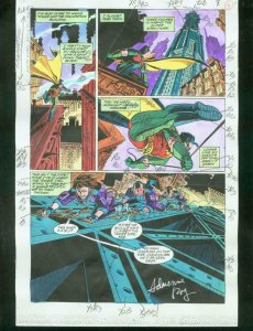 ORIGINAL D.C. COLOR GUIDE ROBIN ANNUAL #2 PG 9-SIGNED VG