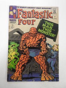 Fantastic Four #51 (1966) PR Condition incomplete - see description