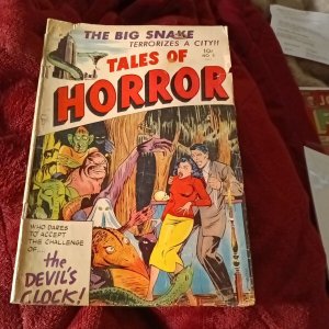 TALES OF HORROR #3 golden age THE DEVILS CLOCK! 1952 pre-code suspense stories