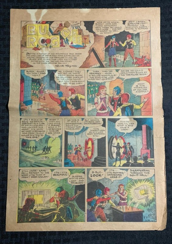 1938 5/16/38 BUCK ROGERS 11x15.5 Color Sunday Comic Strip Full Page VG- 3.5