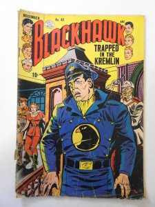 Blackhawk #83 (1954) GD Condition ink fc, cover detached bottom staple