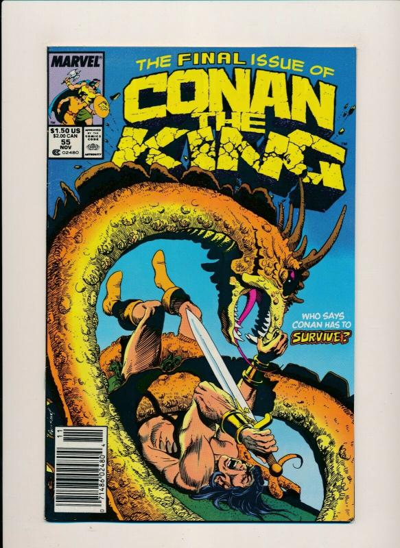 Marvel FINAL ISSUE OF CONAN THE KING #55 Nov 1989  FINE (PF825) 