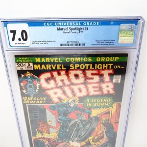 Marvel Spotlight #5 (1972, Marvel) 1st Appearance of Ghost Rider! CGC Graded 7.0