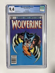 Wolverine Limited Series 2 CGC 9.4 White Pages 1982 Marvel Comics