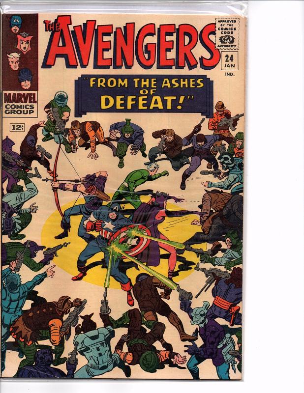 Marvel Comics The Avengers #24 FN Stan Lee Story Kang the Conquerer