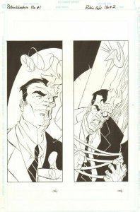 Robin Adv. Illos #1 & #2 - Two Face Art Design - Signed art by Craig Rousseau