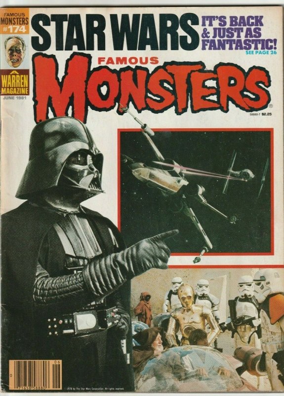 Star Wars Famous Monsters # 174 VF- Warren Magazine 1981 Empire Strikes Back