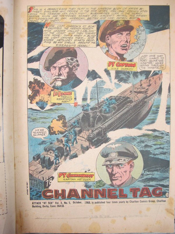 Attack At Sea 1968 #5 Silver Age Charlton Comics VG 12 Cent