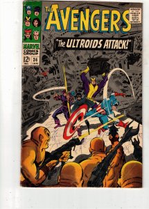 The Avengers #36 (1967) VG+ PRICE DROP! The Ultroids Attack! Wow!