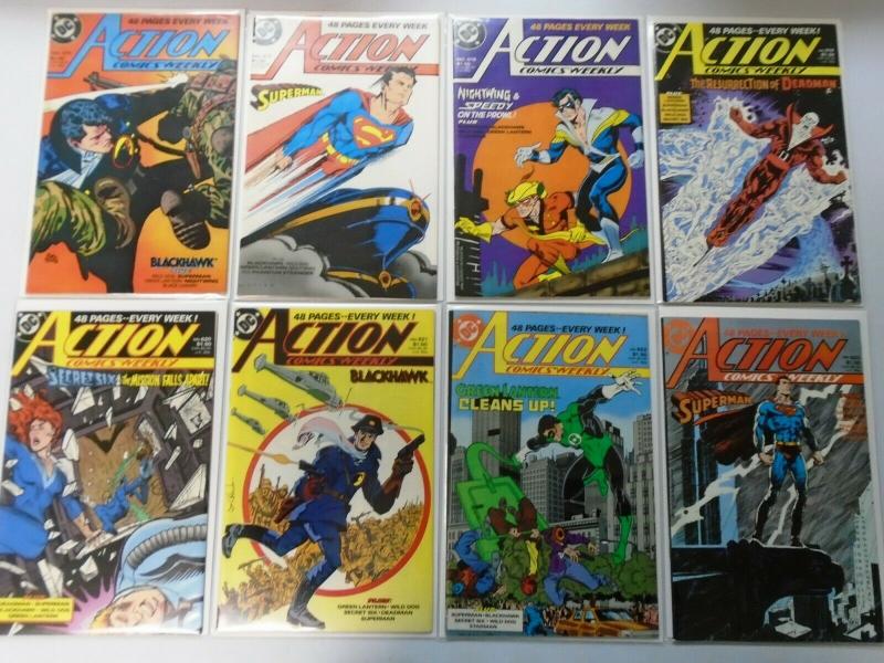 Action Comics Lot From:#600-658+Annual, 47 Different, Average 8.0/VF (1988-1990)