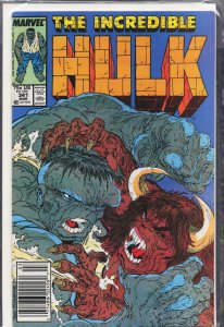 The Incredible Hulk #341 Newsstand Edition (1988) Hulk