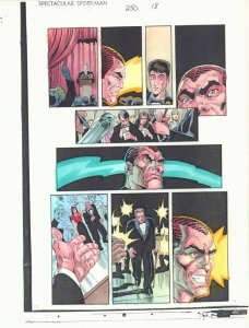 Spectacular Spider-Man #250 p.18 Color Guide Art - Norman Osborn John Kalisz