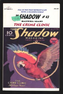 PULP:  Shadow #43 2000-Specter Press-Reprints The Crime Clinic-by Maxwell G...