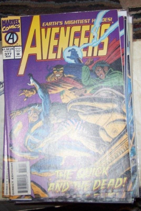 Avengers # 377 1994, Marvel Quicksilver+SCARLET WITCH mutants