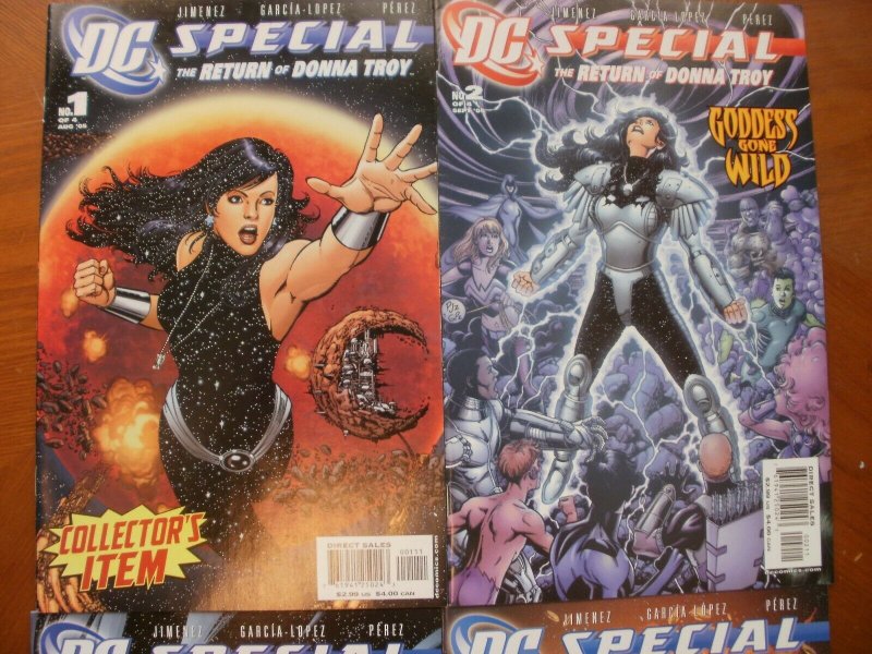 4 Near-Mint DC Special THE RETURN OF DONNA TROY Comic #1 2 3 4 (Complete Set)