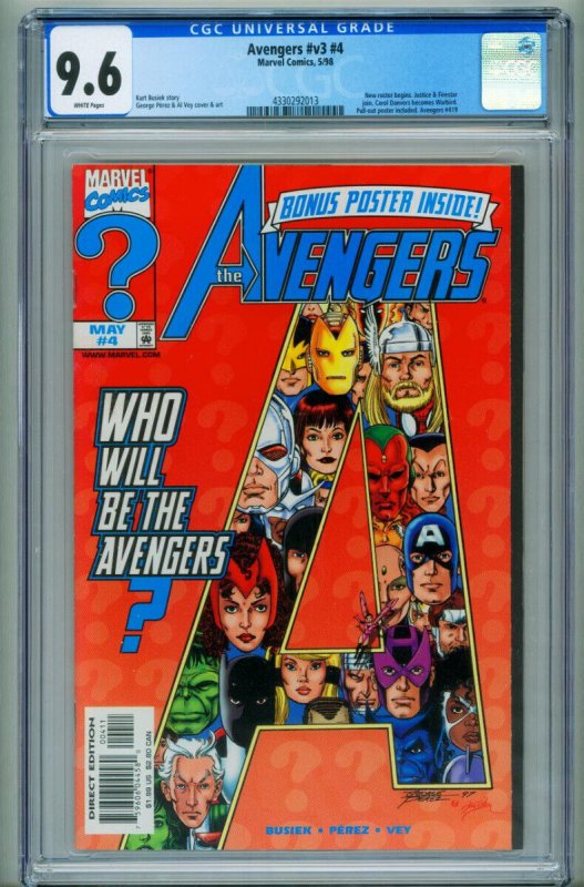 Avengers #4 CGC 9.6 1st Warbird comic book-Marvel-4330292013