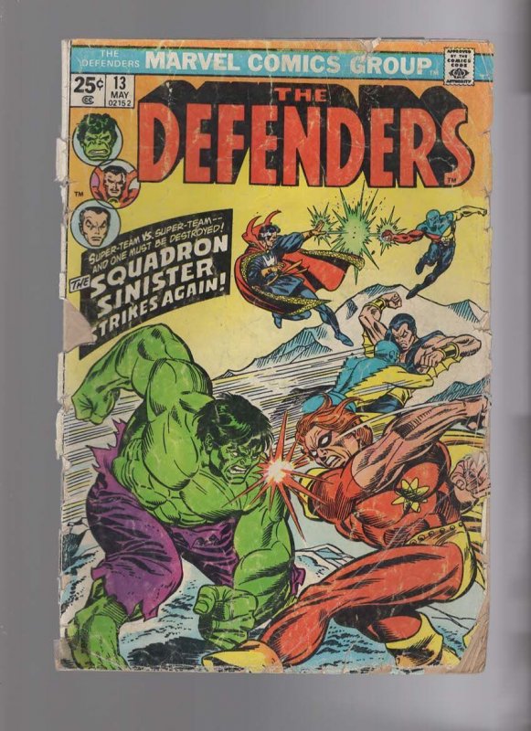The Defenders #9,10,11,12,13 (1973)