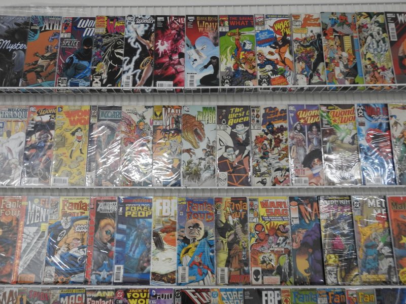 Huge Lot of 130+ Comics W/ Wonder Woman, Fantastic Four, Wolverine Avg. VF- Con.