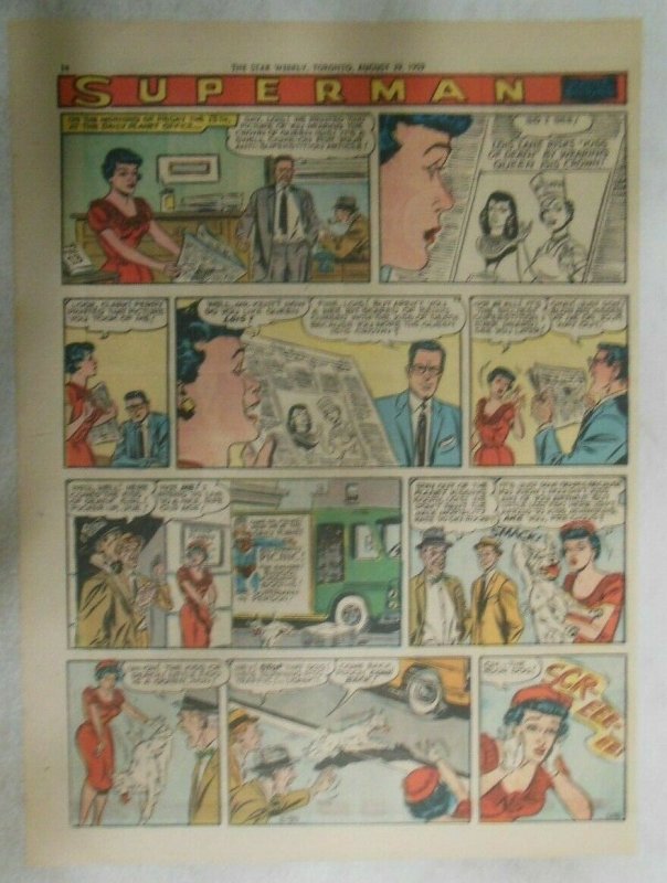 bvSuperman Sunday Page 1035 by Wayne Boring from 8/30/1959 Tabloid Page Size