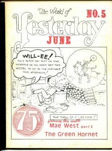 World of Yesterday #5 6/1976-Mae West Part 2-Green Hornet-Disney Comics-VG