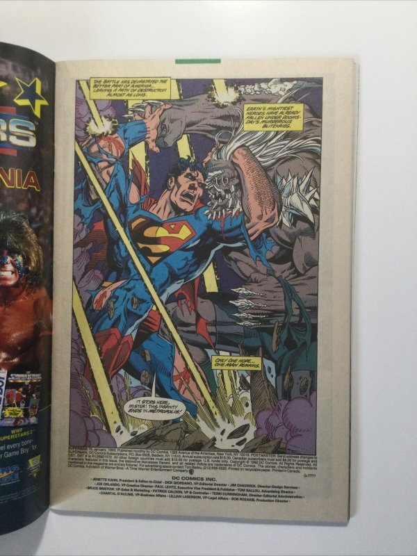 Superman 75 Near Mint Nm Signed Jurgens Carlin Dc Comics