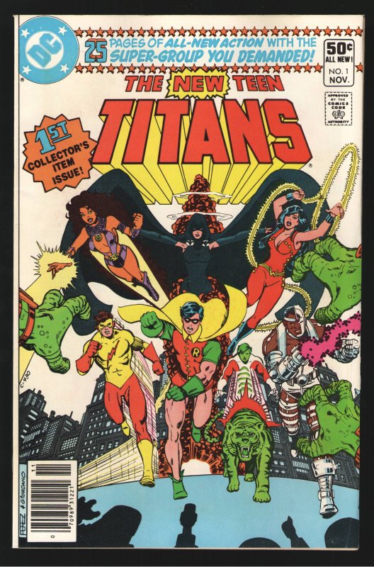 NEW TEEN TITANS 1 F 6.0  NEWSSTAND!!!!1st appearances galore!