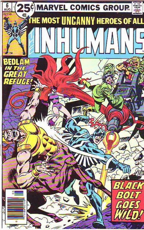 Inhumans, The #6 (Aug-76) VF- High-Grade Black Bolt, Gorgon, Triton, Karnak, ...