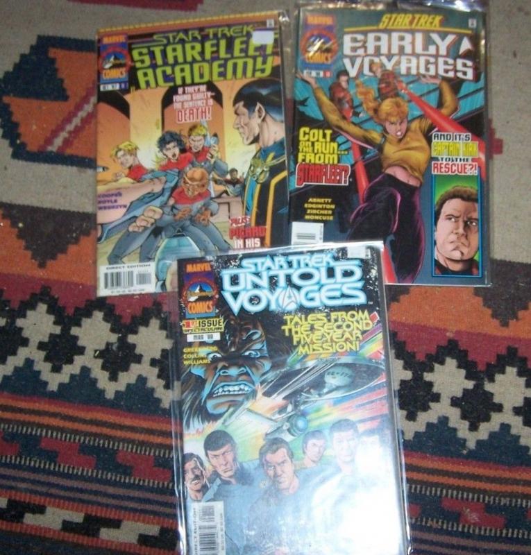 3 STAR TREK COMICS+ STAR TREK ACADEMY +EARLY VOYAGES PARAMOUNT+MARVEL 