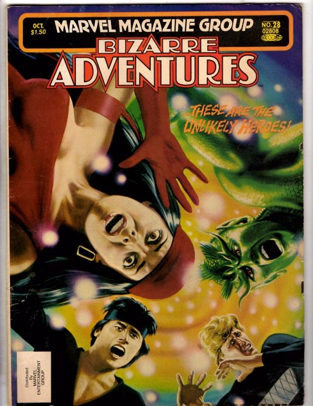 Lot Of 2 Bizarre Adventures Marvel Comic Book Magazines # 27 28 VG X-Men WT22