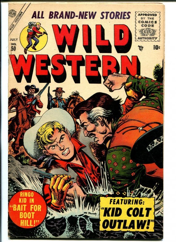 Wild Western #50 1956-Marvel-Kid Colt-Ringo Kid-Black Rider-VG/FN