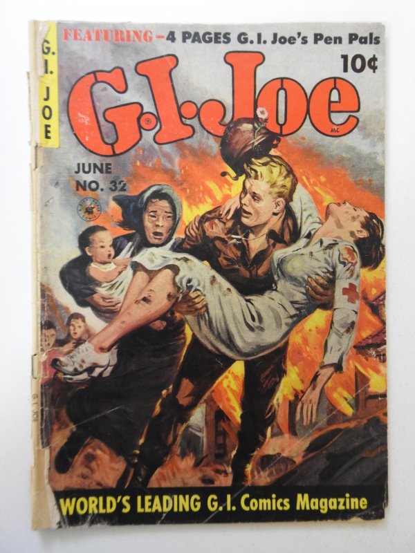 G.I. Joe #32 (1954) PR Condition book-length spine split