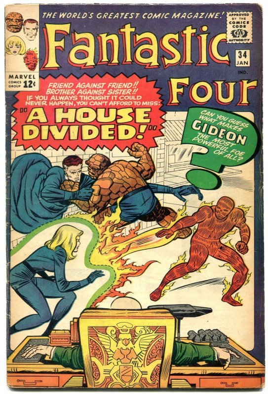 FANTASTIC FOUR #34 1965-MARVEL-SILVER-AGE-JACK KIRBY