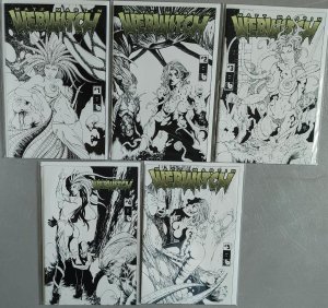 Webwitch #1 through #5 Complete SET of 5 Pure Art Variant Covers !!!  NM