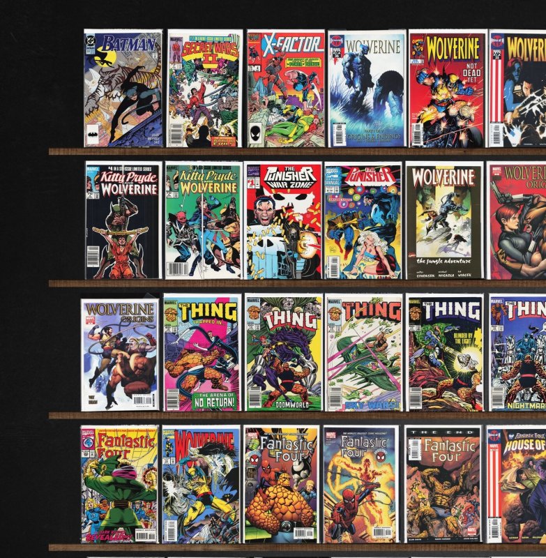 Huge Lot 150+ Comics with Fantastic Four, Wolverine, The Punisher & More!