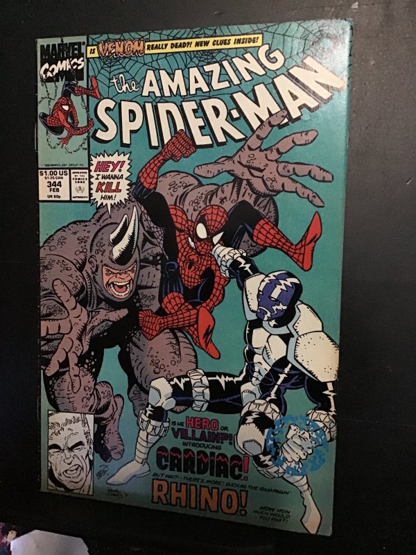 The Amazing Spider-Man #344 (1991) first Cletus Kasady a.k.a. carnage! FN/VF