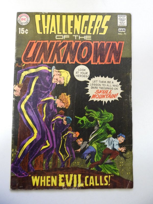 Challengers of the Unknown #71 GD Condition rusty staples