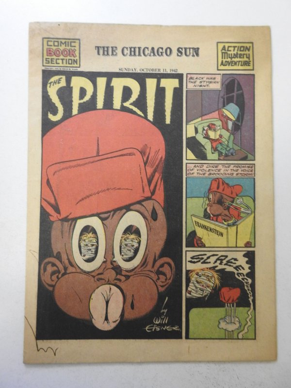 The Spirit #124 (1942) Newsprint Comic Insert Rare!