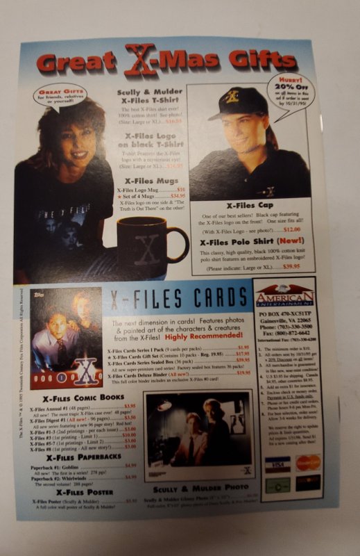 X-Files #3 (1995) NM Topps Comic Book J651