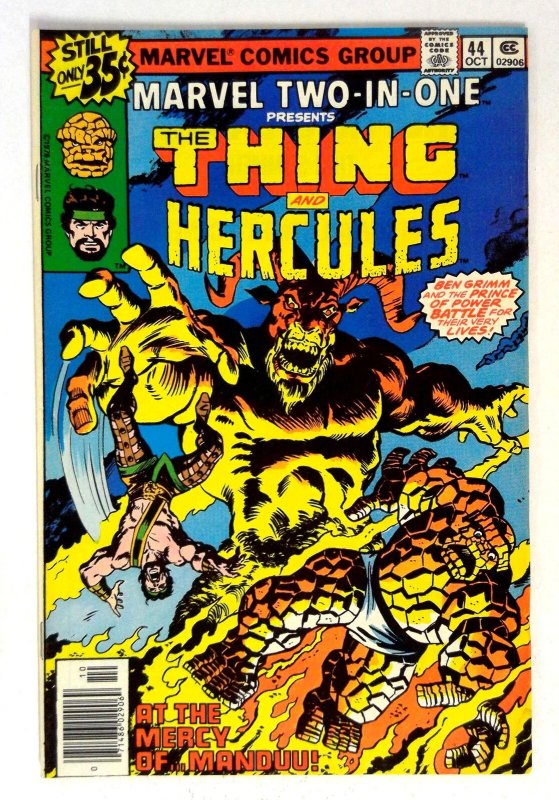 Marvel Two-in-One #44 (1978) Ben Grimm Hercules Manduu Marvel FN
