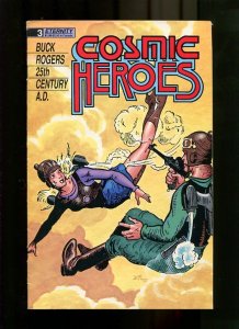 COSMIC HEROES 3-1989-FLYING IN AIR-NEWSPAPER RE-PRINTS VG