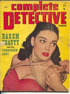 Complete Detective Cases 5/1949-bondage cover-lurid crime-exploitation-pulp s...