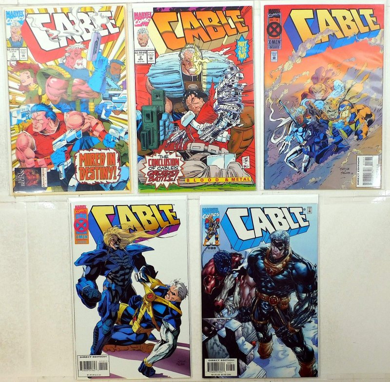 Cable Lot of 5 #2, 18, 19, 88, Blood & Metal 2 (1994) Marvel Comics 1st Print
