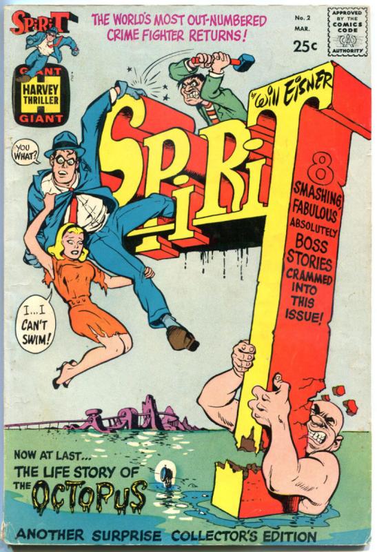 The SPIRIT #2, VG/FN, Will Eisner, Harvey, Giant Size, 1967,more Eisner in store