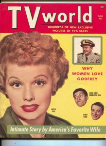 TV World-Lucille Ball-Red Buttons-Tony Curtis-Groucho Marx-June-1953